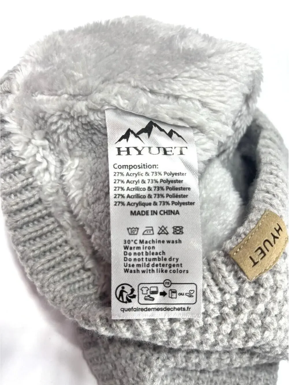 Grey Fleece Neck Warmer Scarf One Size Thick Winter Thermal Men Women Unisex NEW